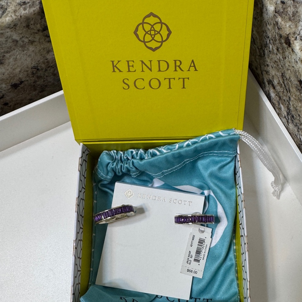 Kendra Scott Amethyst Cuff Earrings